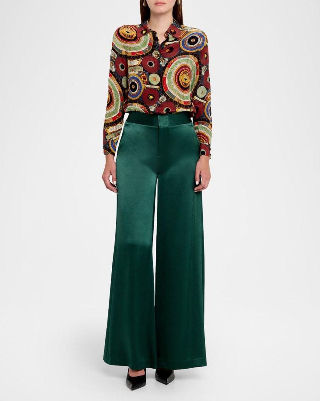 Alice + Olivia Green Nessi Trouser