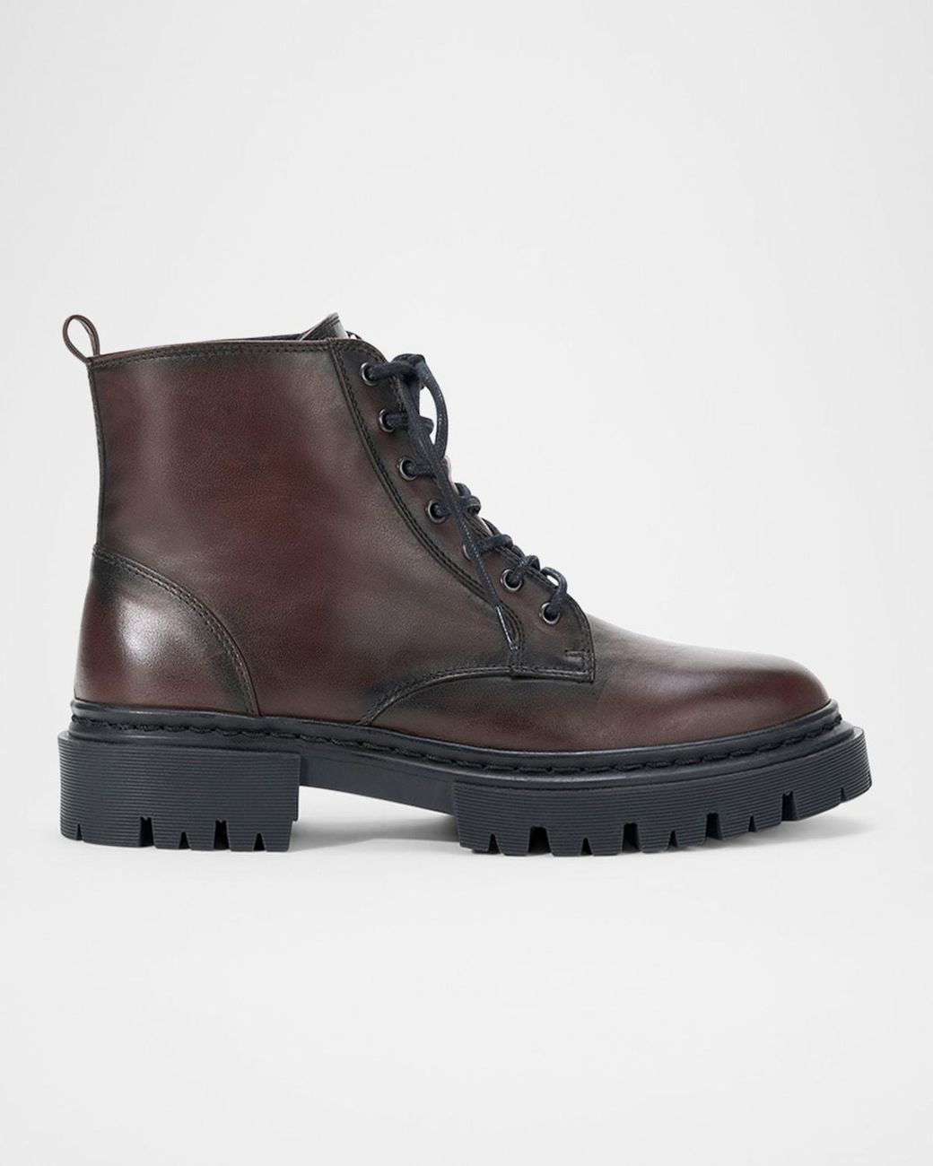 Staud Brown Henry Leather Combat Boots