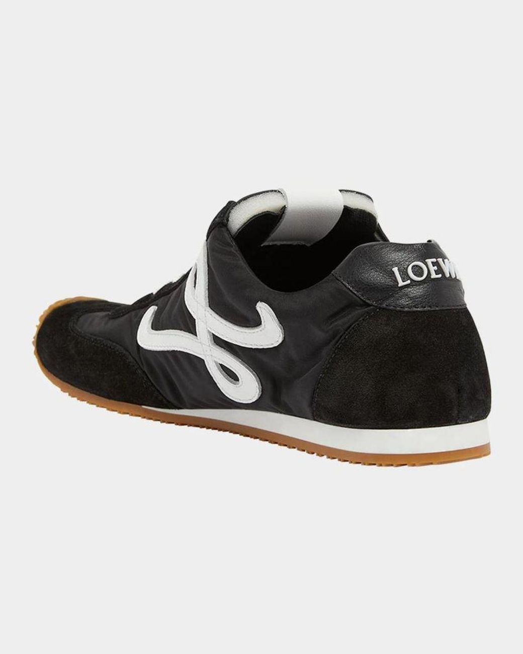 Loewe Black Flow Runner Suede And Leather Sneakers