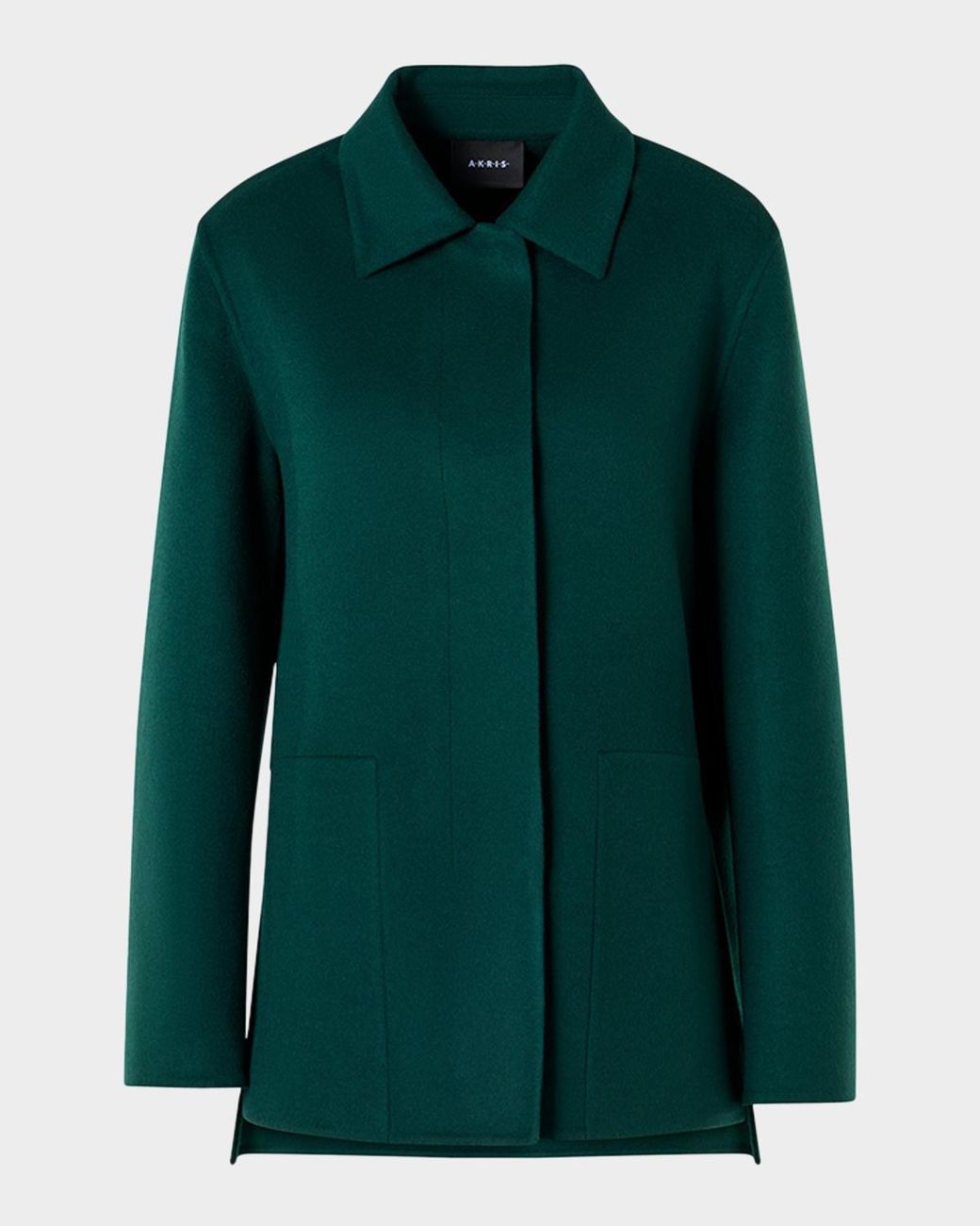 Akris Green Laars Cashmere Long Jacket