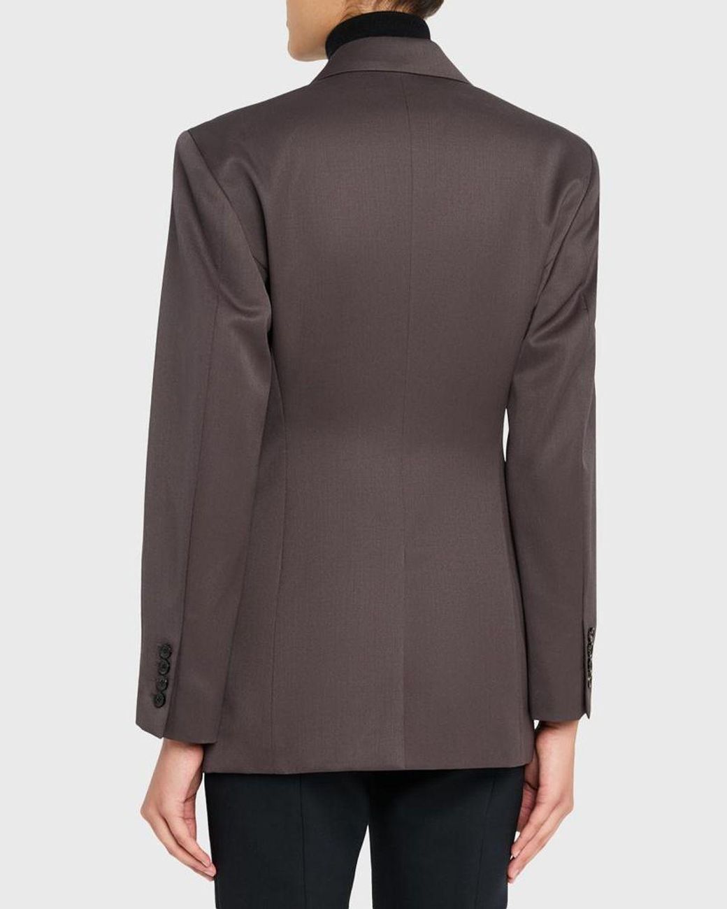 TONYWACK Brown Double-Breasted Wool Blazer
