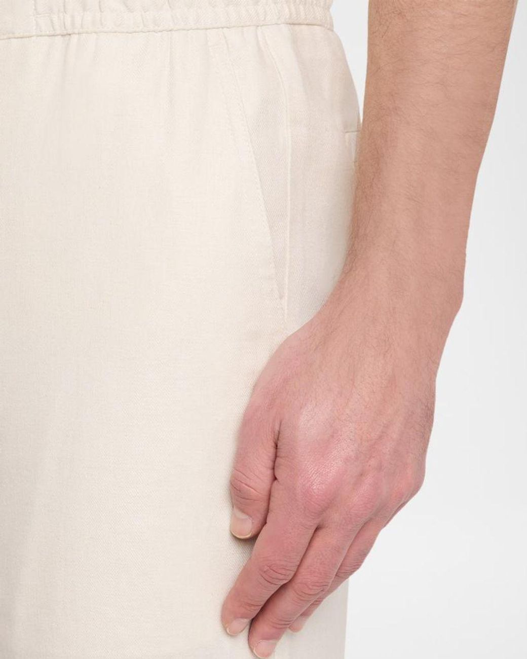 Bugatchi White Apos;S Aerolinen Drawstring Pants for men