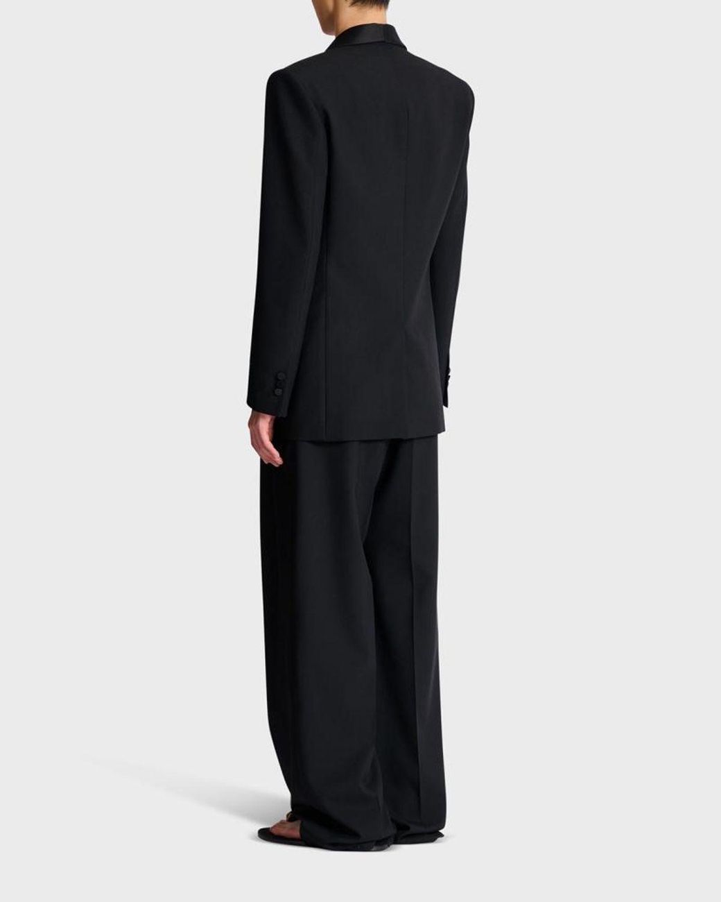 Balmain Blue Apos;S Wool Shawl Lapel Single-Button Dinner Jacket for men