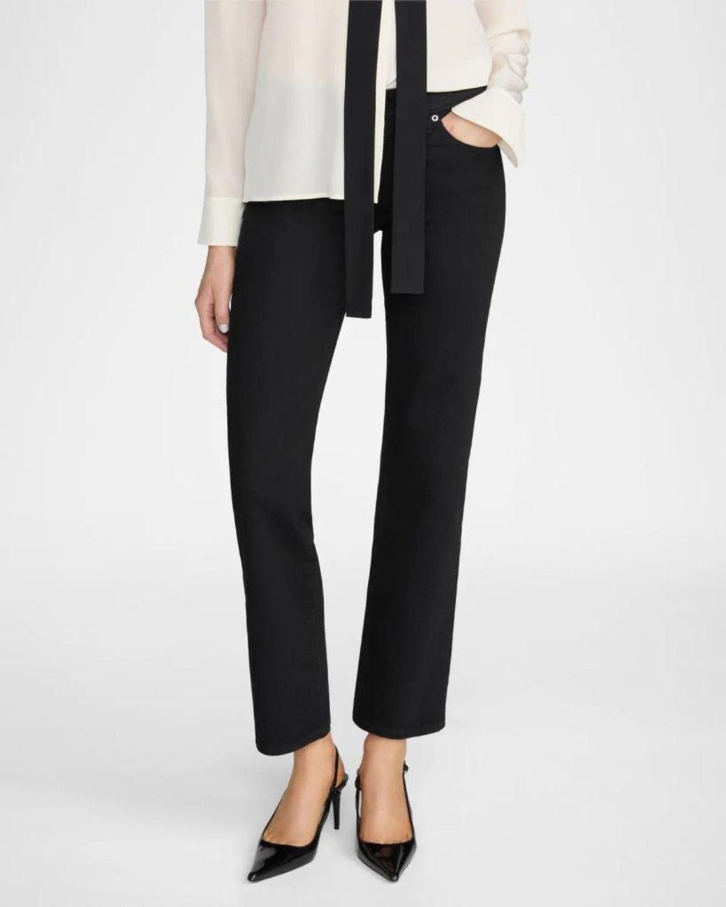 FRAME Black The Cigarette Pants