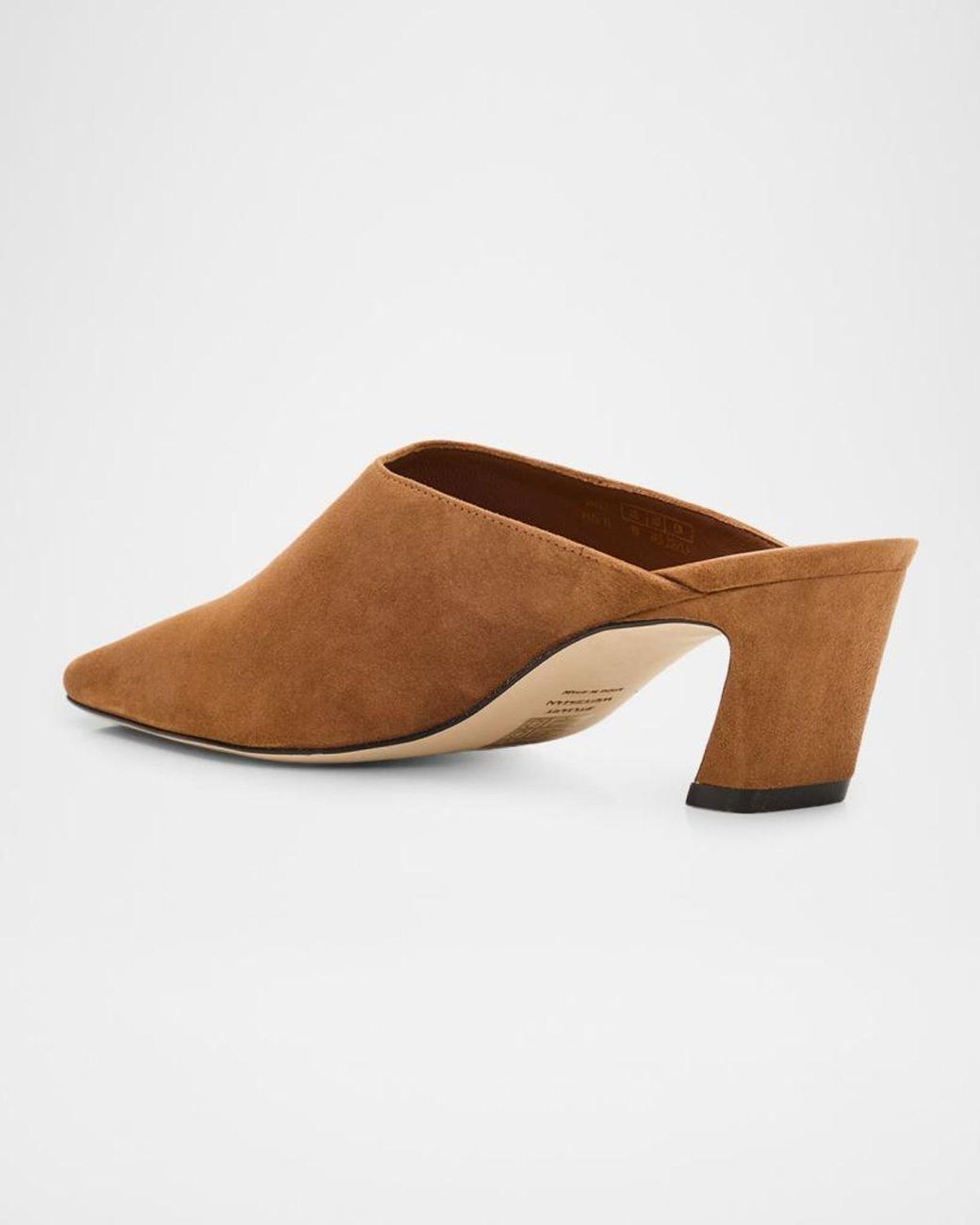 Stuart Weitzman Brown 50Mm Stassi Suede Mules