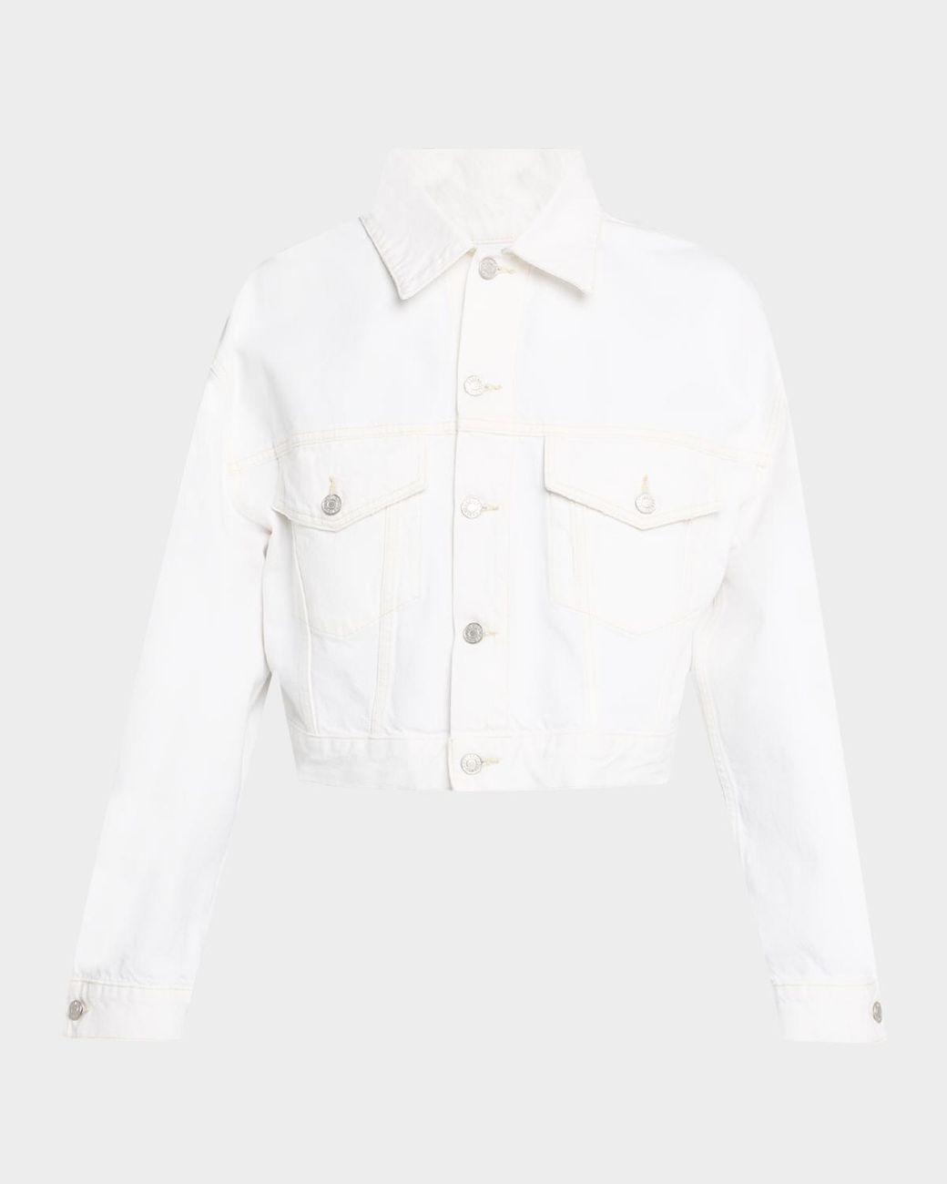 Agolde White Palmer Denim Jacket