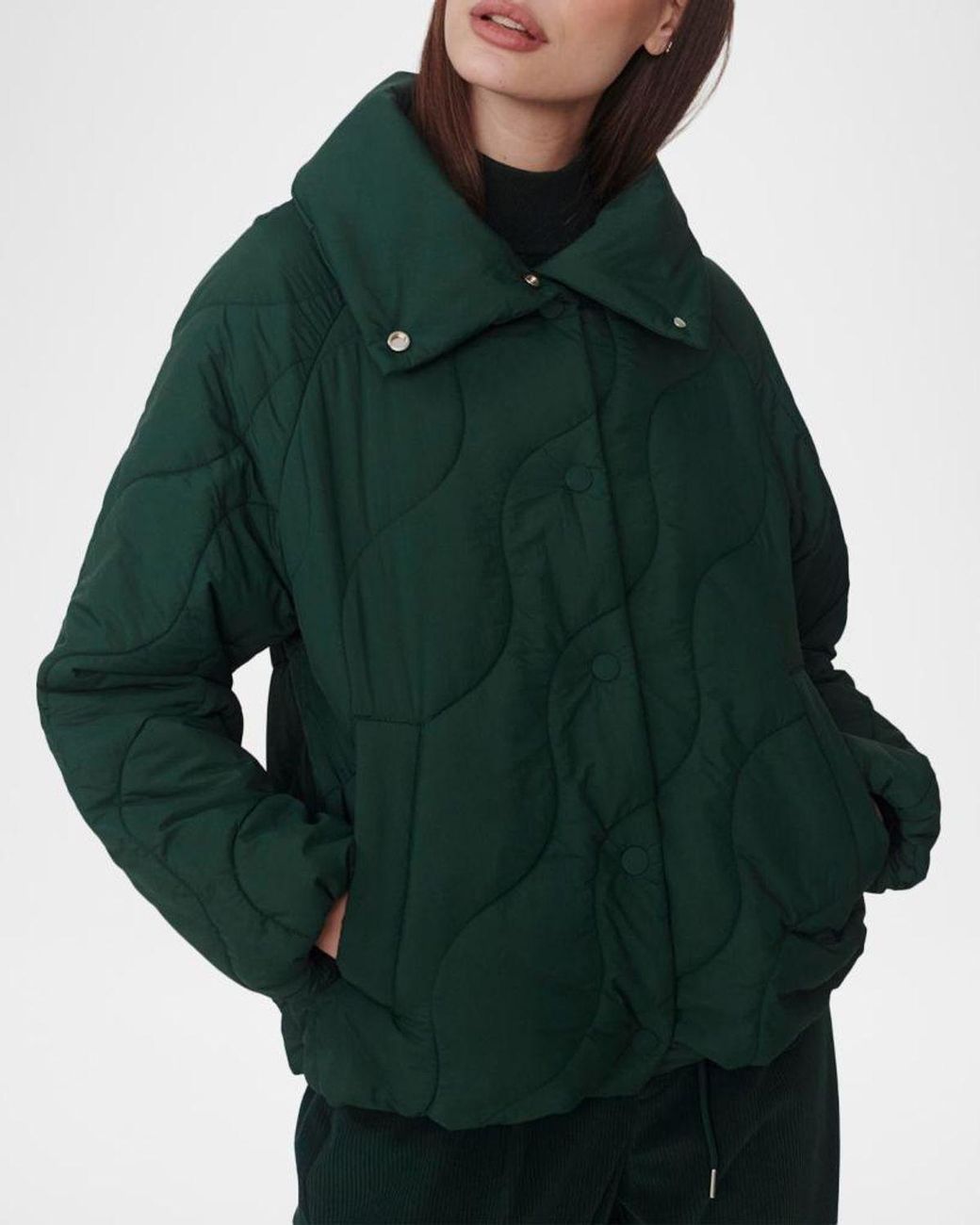 Varley Green Fabia Quilted Jacket