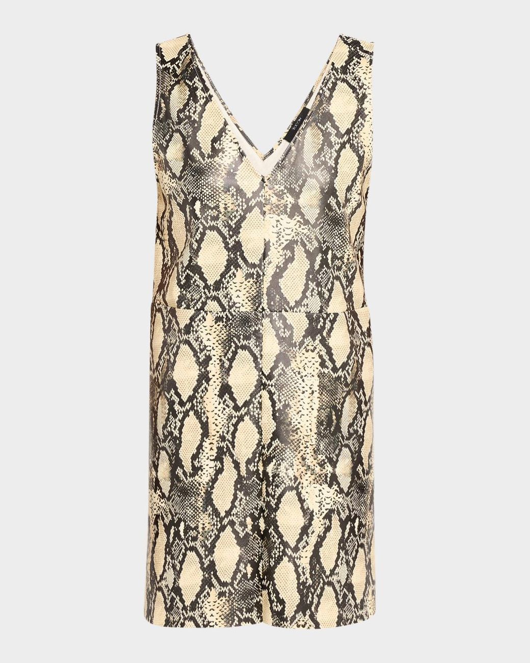 Toccin Natural Malia Python Vegan Leather Mini Dress