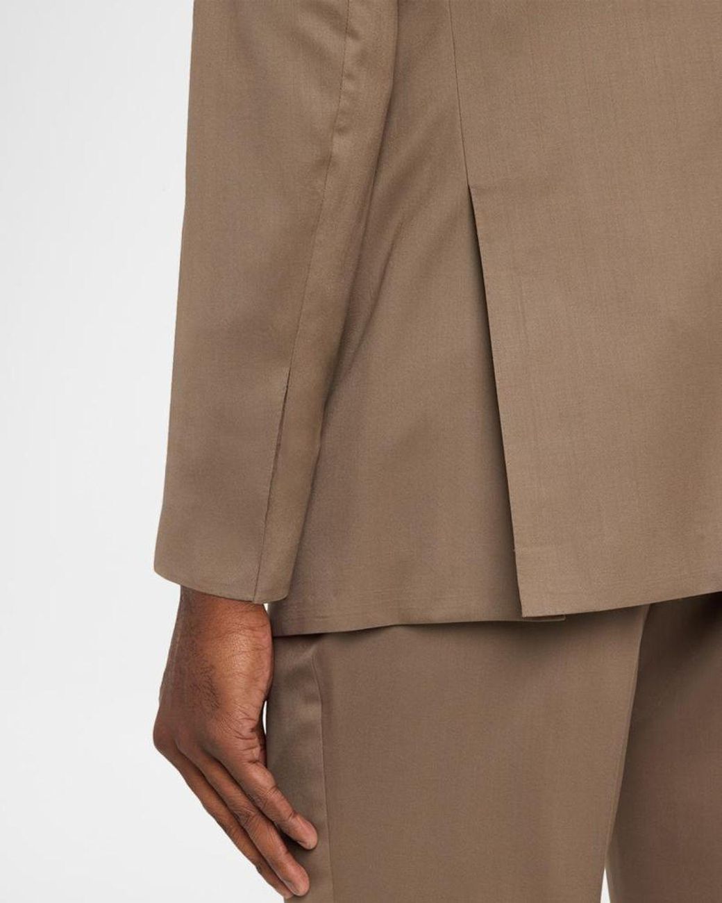 Kiton Brown Apos;S Solid Wool Single-Breasted Sport Coat for men