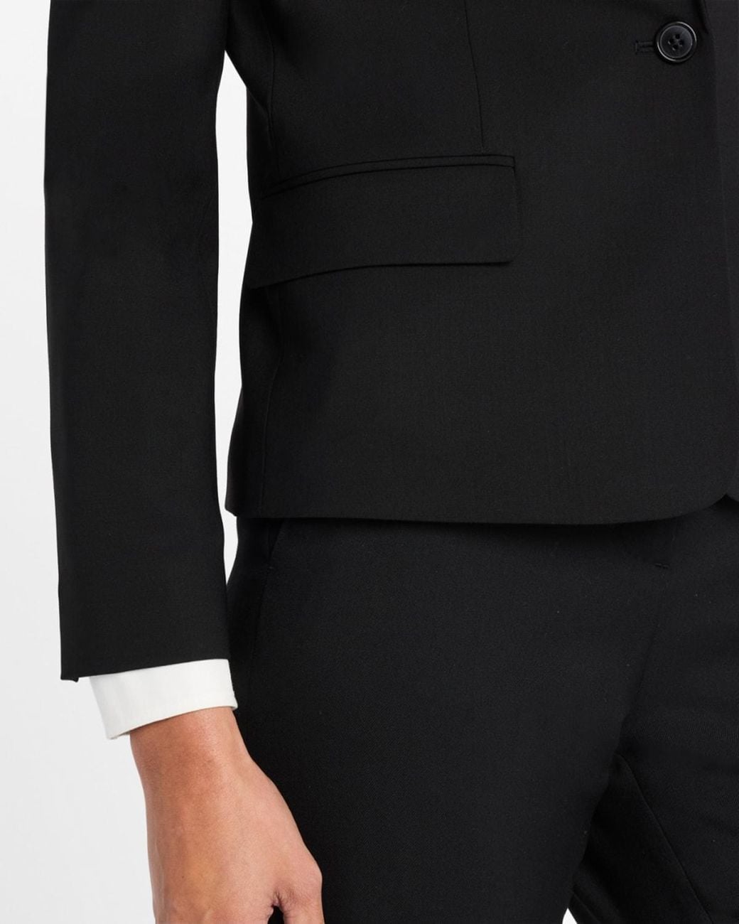 Theory Black Slim One-Button Jacket