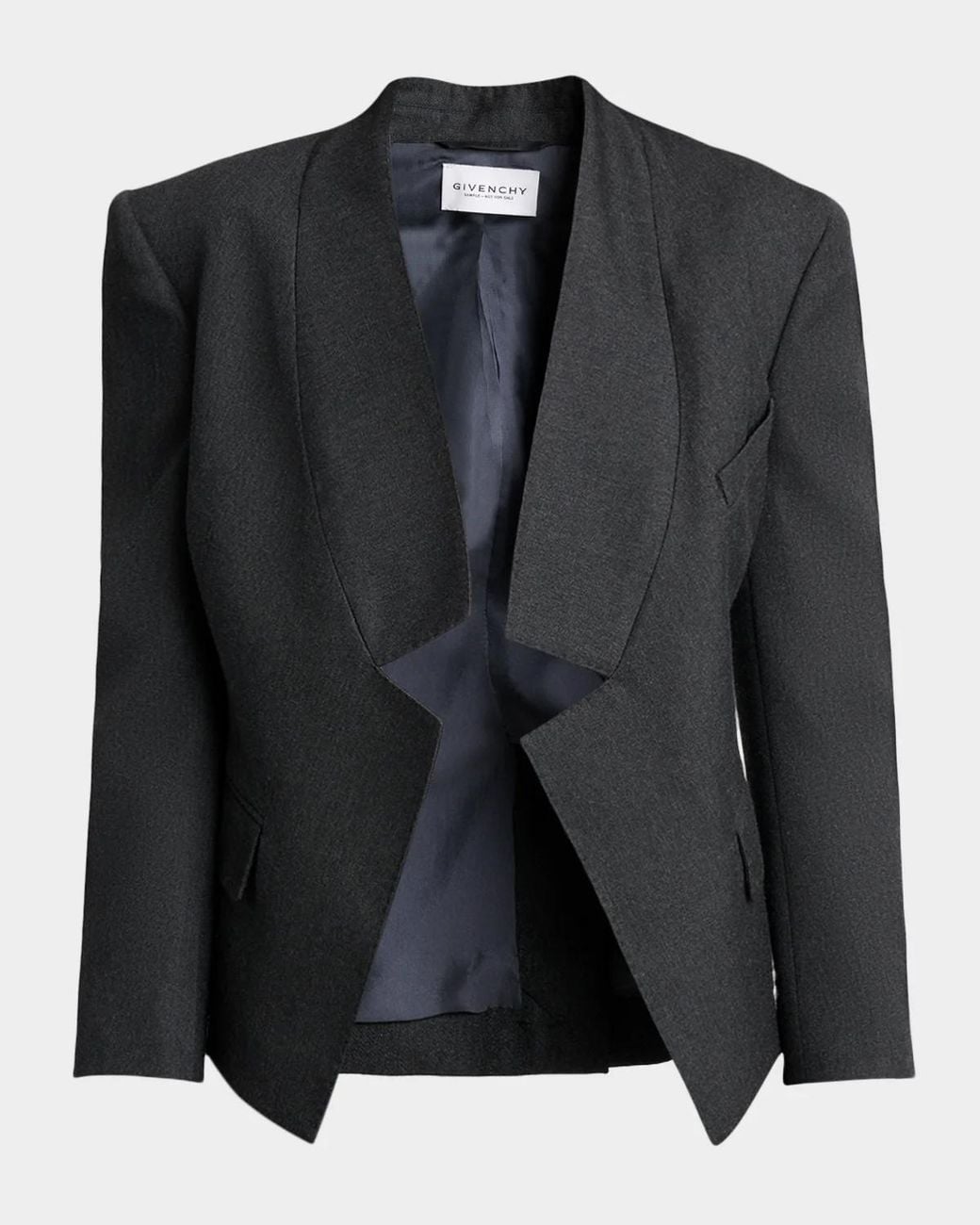 Givenchy Black Reverse Lapel Wool Jacket