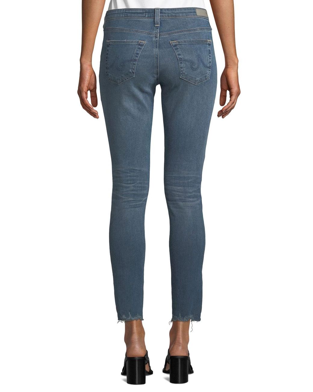 AG Adriano Goldschmied Women/'s The Legging Ankle Jeans Distressed Size 30 $235