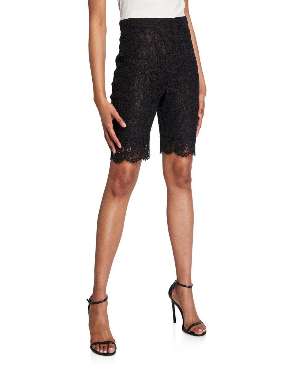 designer lace biker shorts