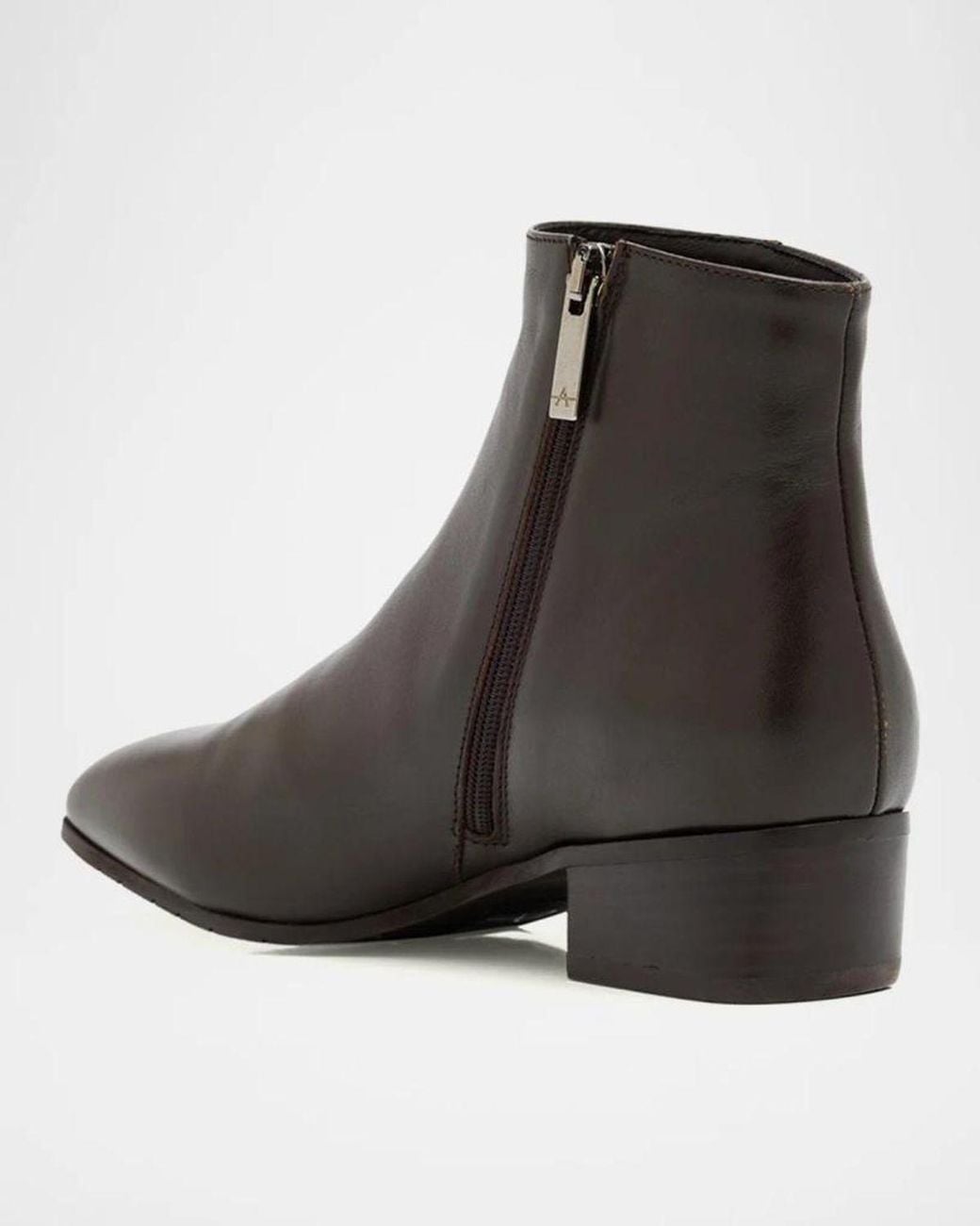 Aquatalia Fuoco Leather Ankle Booties in Black | Lyst
