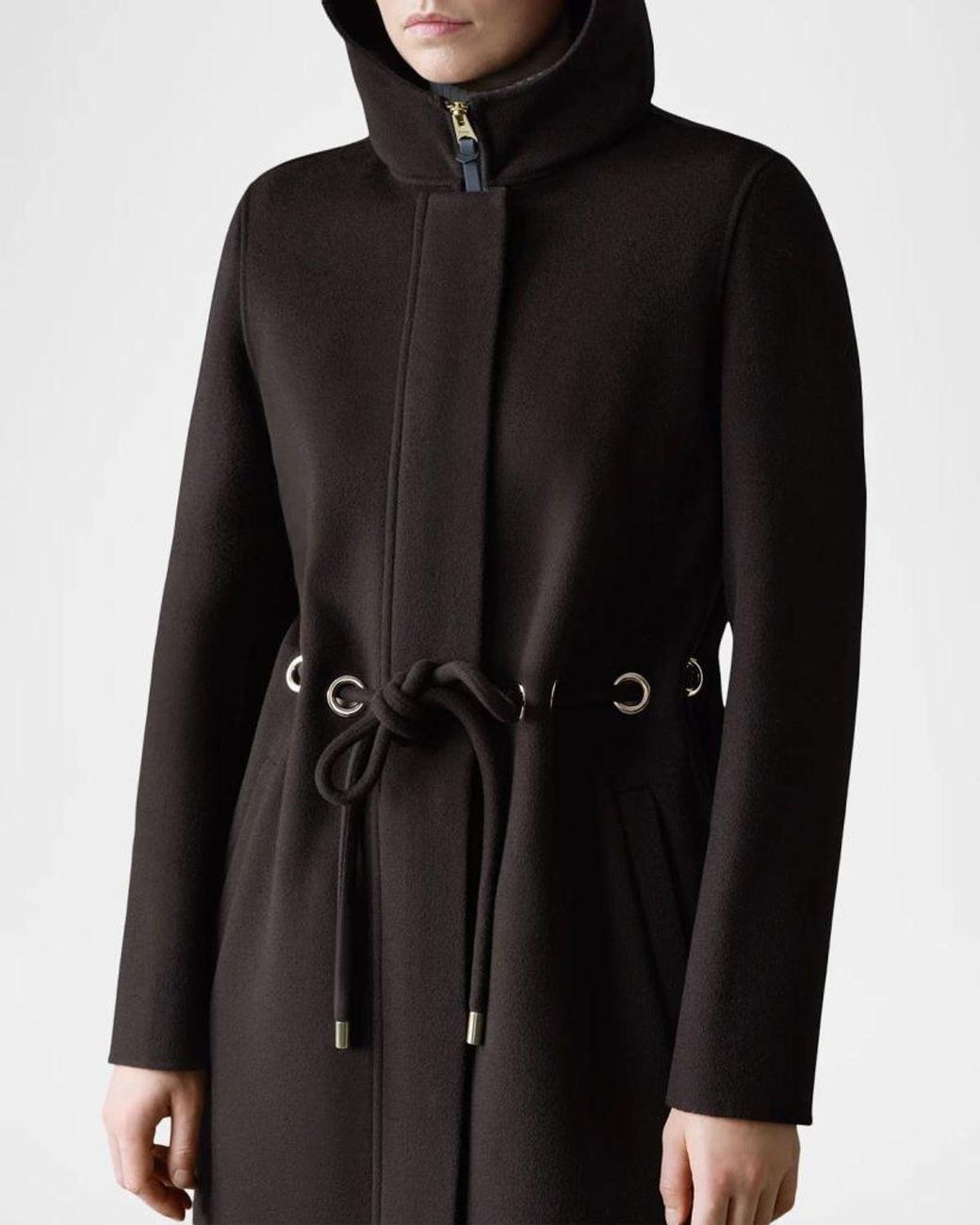 Mackage Black Blithe Wool Coat