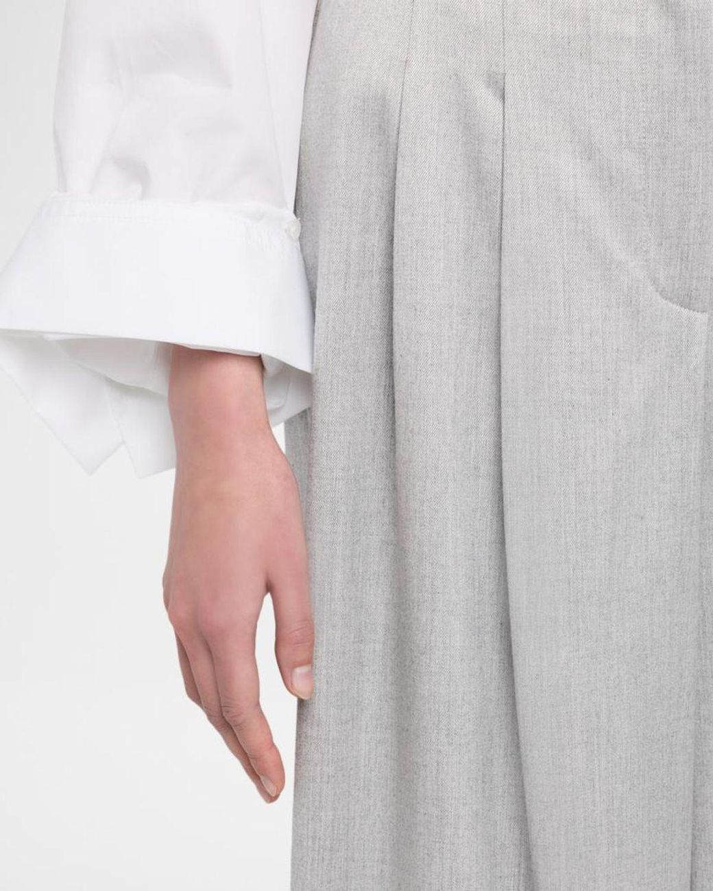 Twp White Avery Wool-Blend Trousers