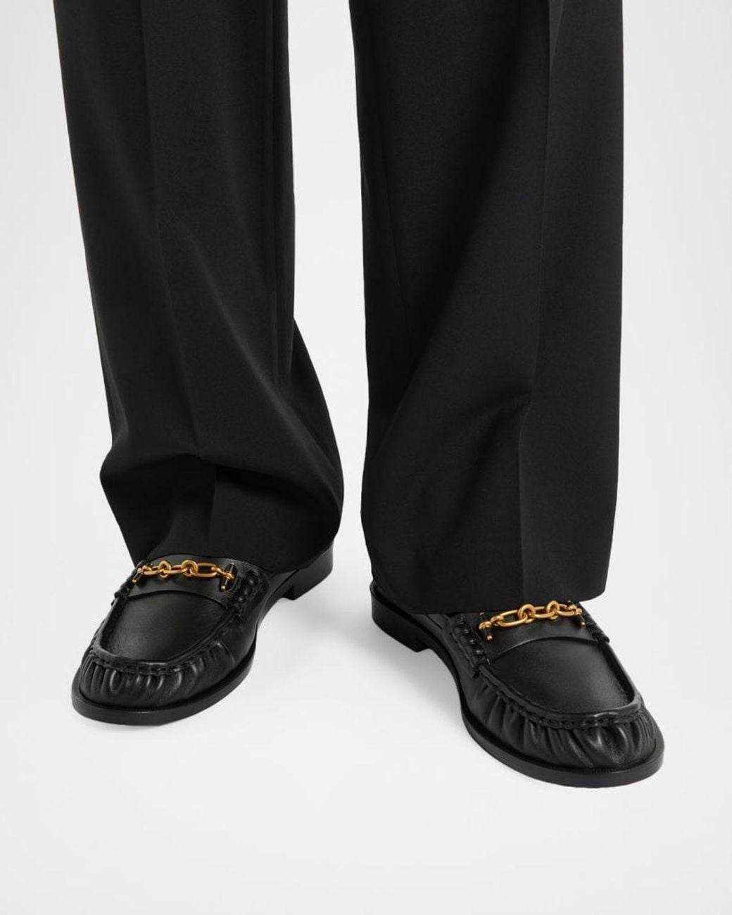 Balmain Black Apos;S Leather Loafers for men