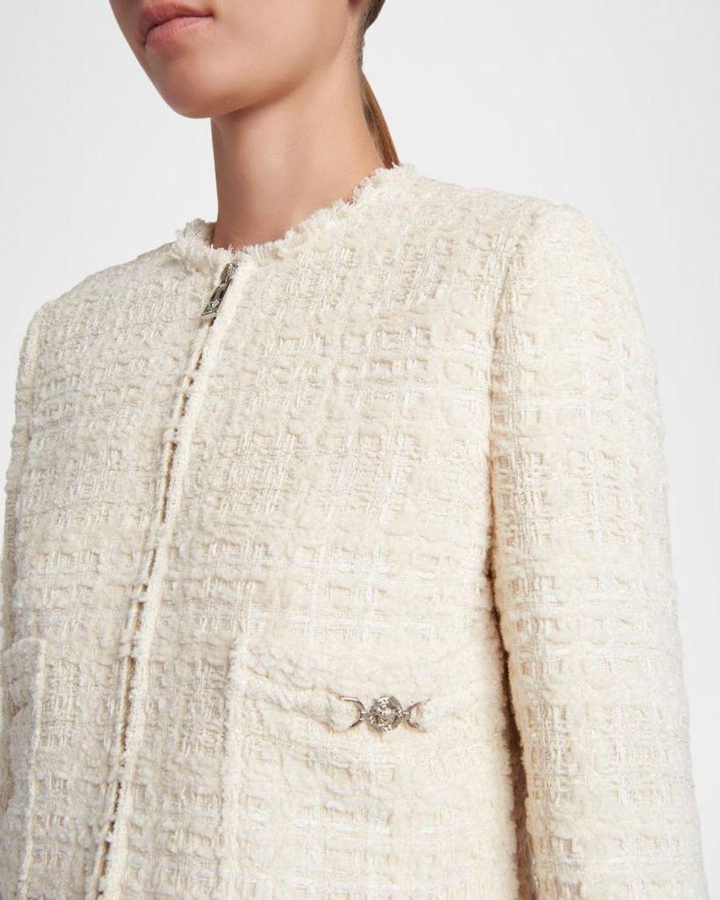 Versace Natural Informal Tweed Jacket