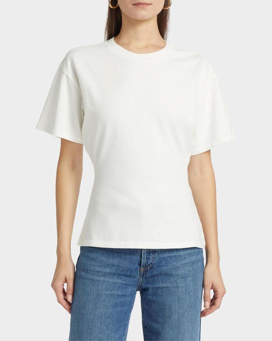 EB DENIM White Eero Cotton Tee