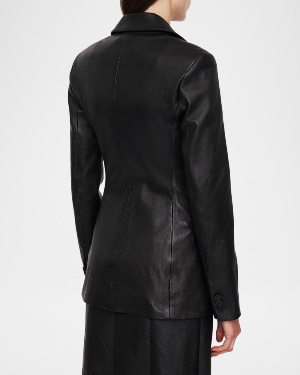 Joseph Black Pascal Single-Button Leather Jacket