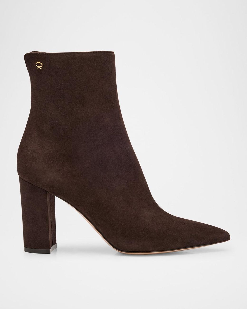 Gianvito Rossi Lyell Booties in Brown Lyst