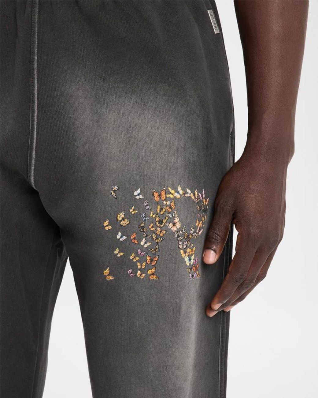Represent Gray Apos;Butterfly Initial Cotton Sweatpants for men