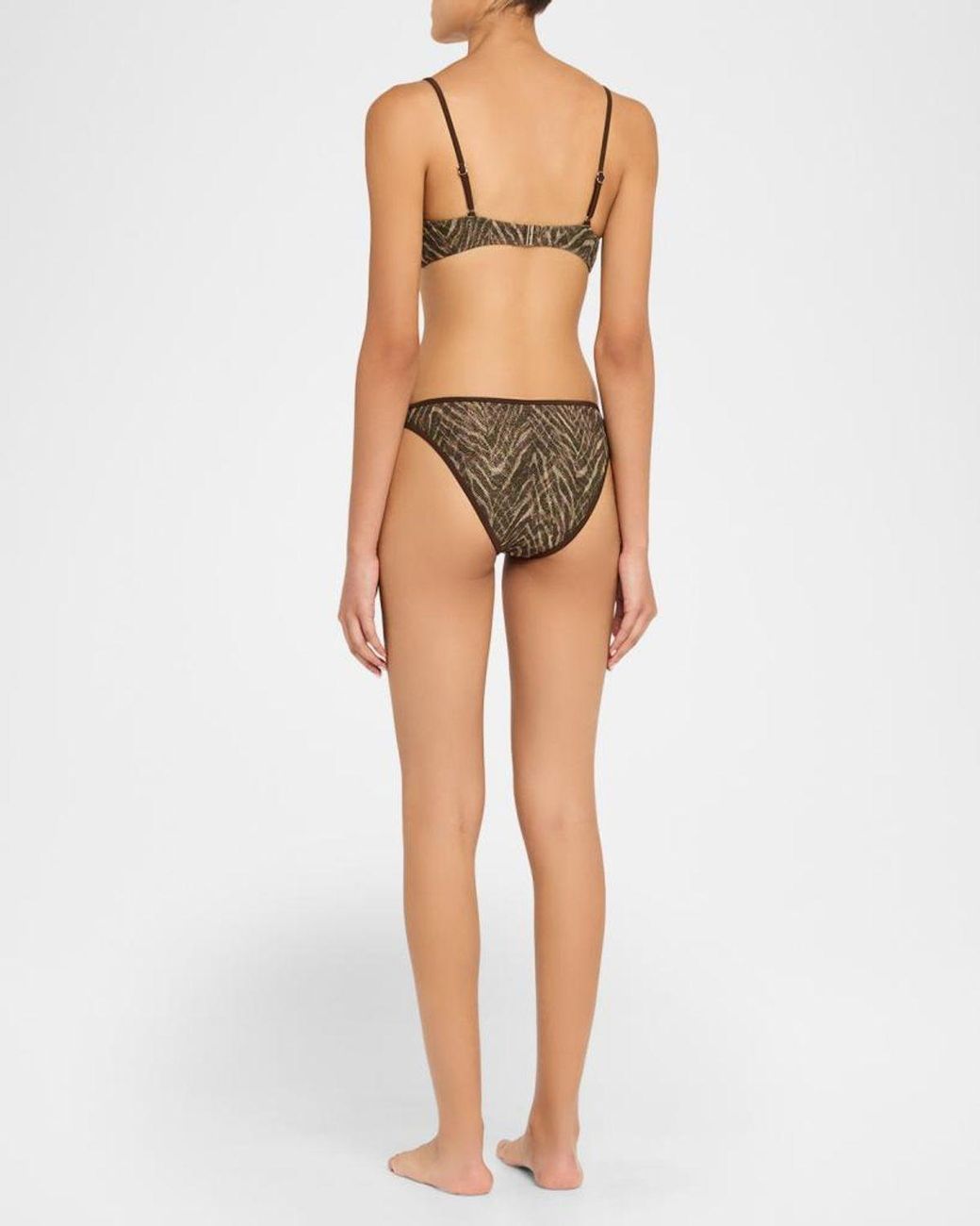 Ramy Brook Brown Printed Mona Bikini Top