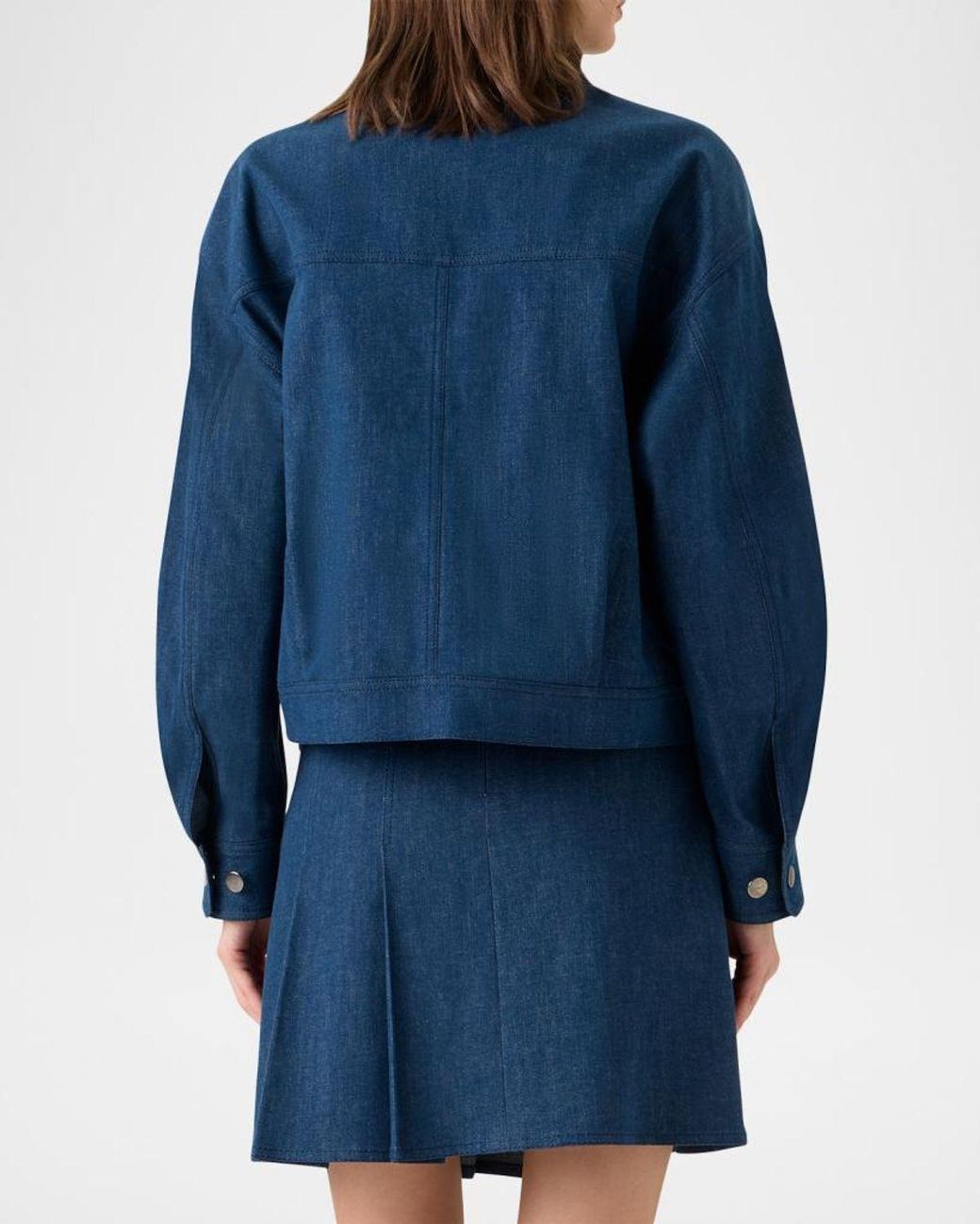 Akris Blue Hilly Stretch Denim Jacket