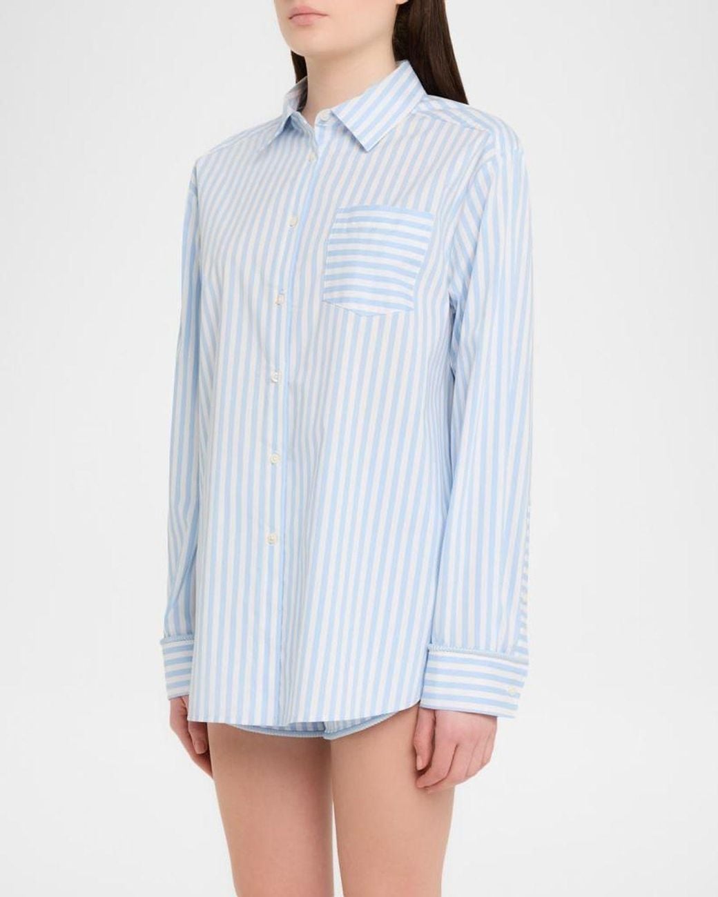 Solid & Striped Blue The Avril Striped Button-Front Shirt