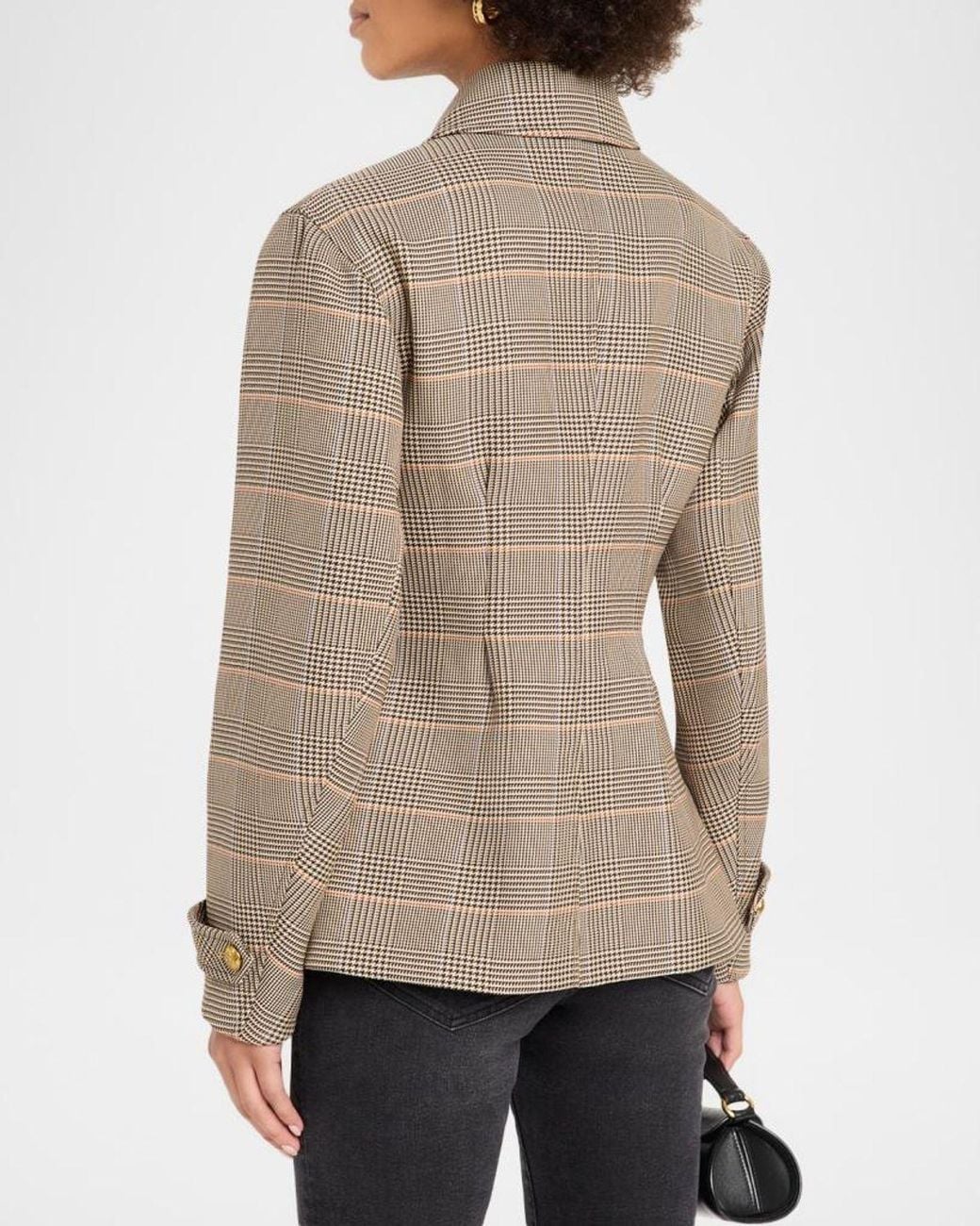 Veronica Beard Brown Severine Plaid Jacket