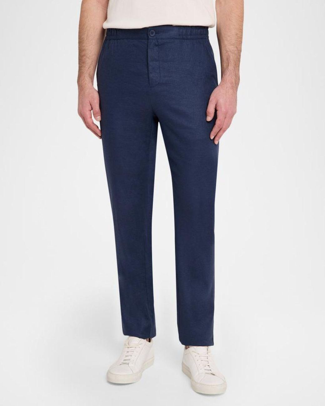 Bugatchi Blue Apos;S Aerolinen Drawstring Pants for men