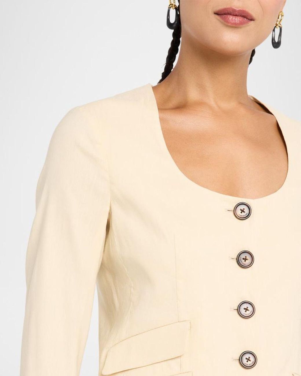 Rag & Bone Natural Roslyn Linen Blazer