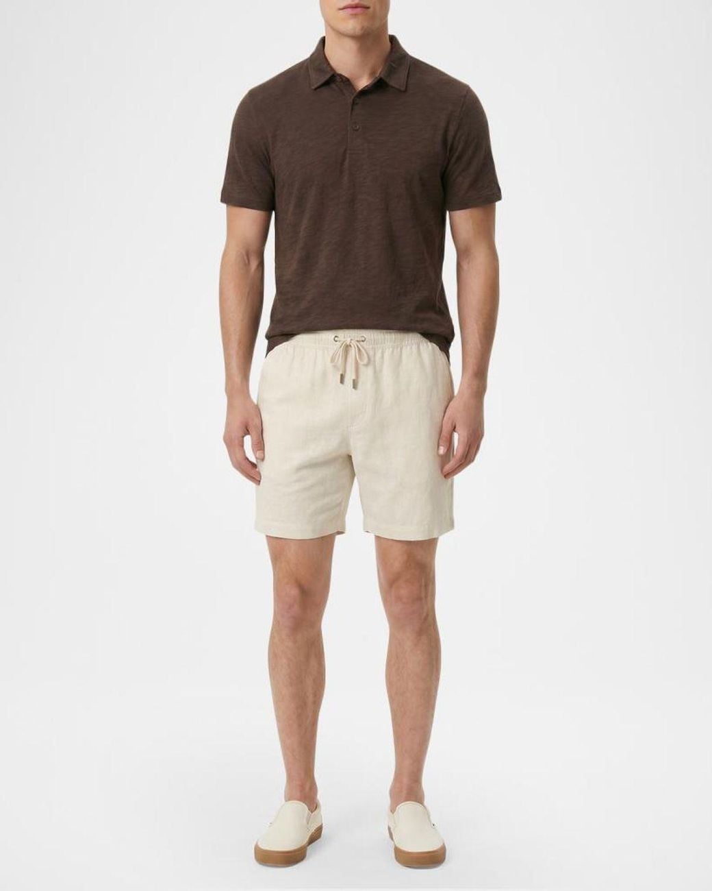 Onia Natural Apos;S Stretch Linen Drawstring Shorts for men