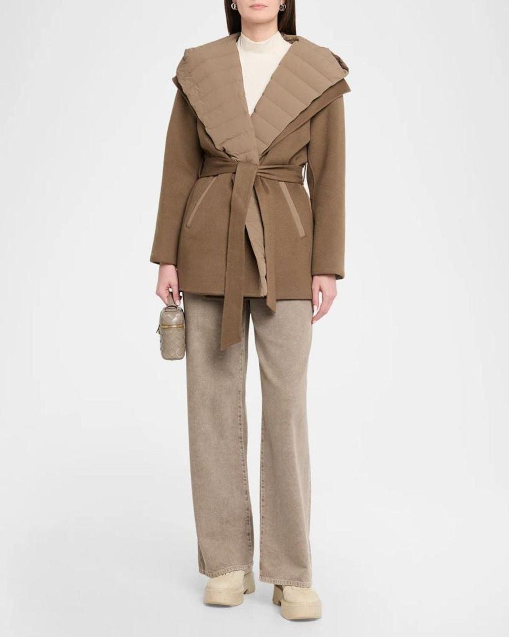Mackage Brown Bethany Reversible Wool Coat