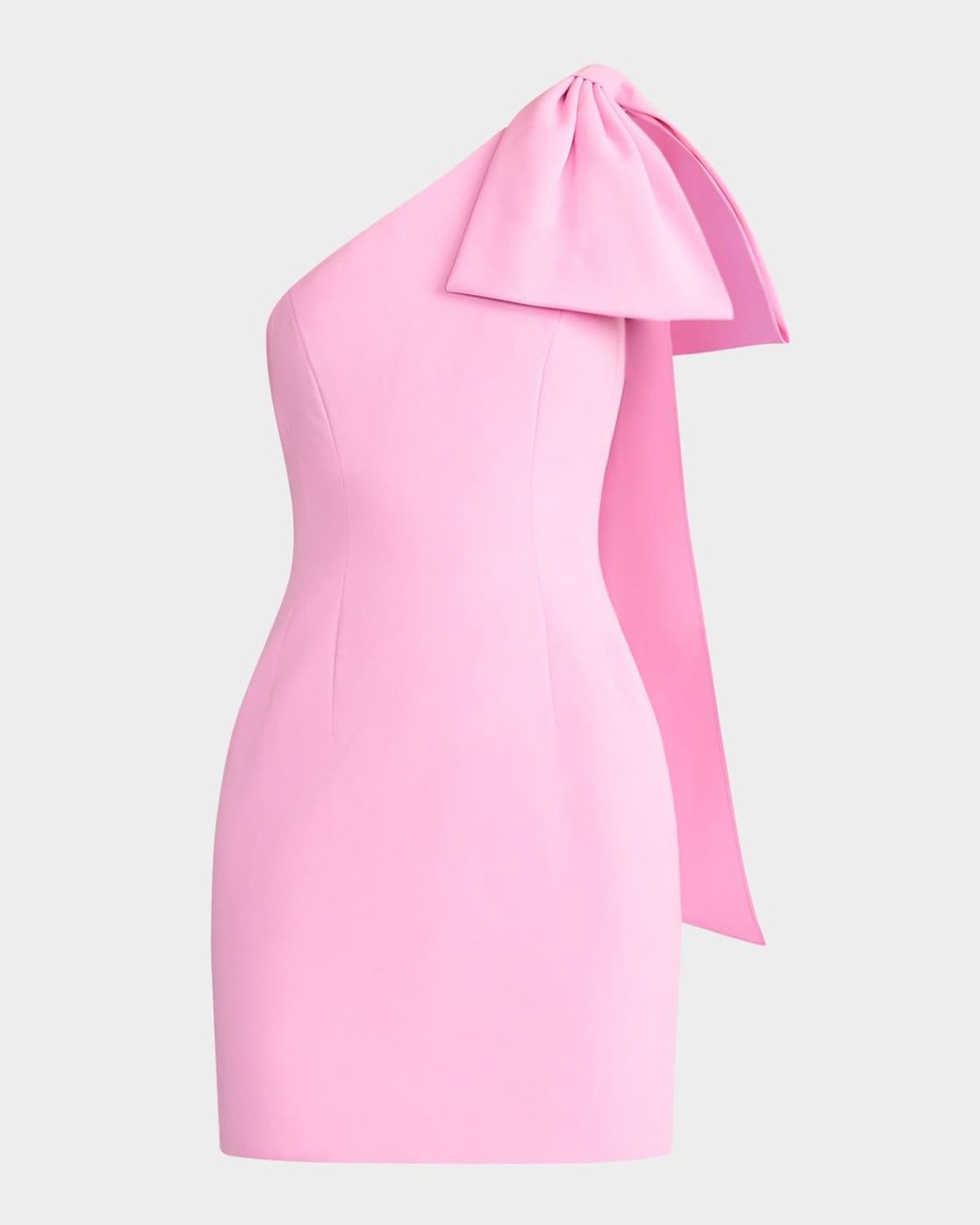 Zac Posen Wicked X One-Shoulder Bow Mini Dress in Pink | Lyst