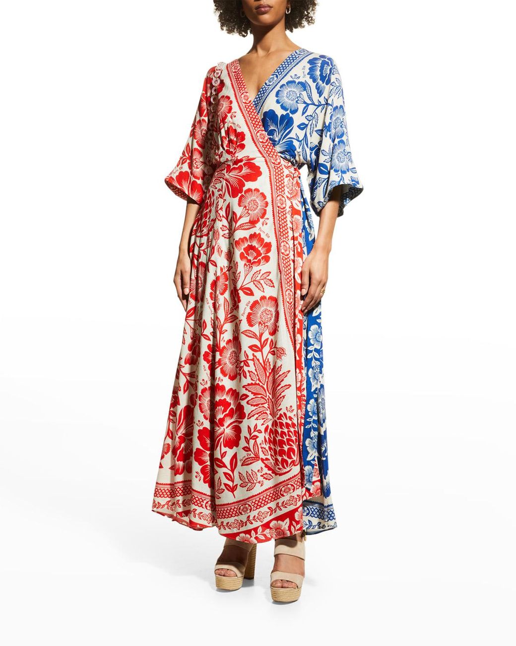 FARM Rio Mixed Pineapple Garden Maxi Wrap Dress in Red | Lyst