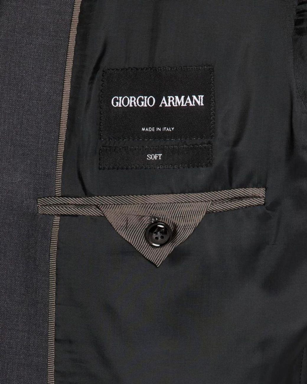 Giorgio Armani Black Mne & Apos;S Basic Wool Two-Piece Suit for men