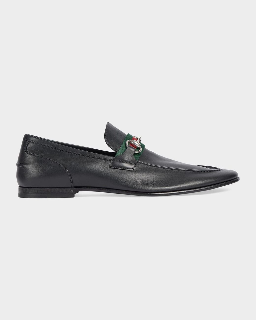 Gucci Black Apos;S Como Leather Loafers for men