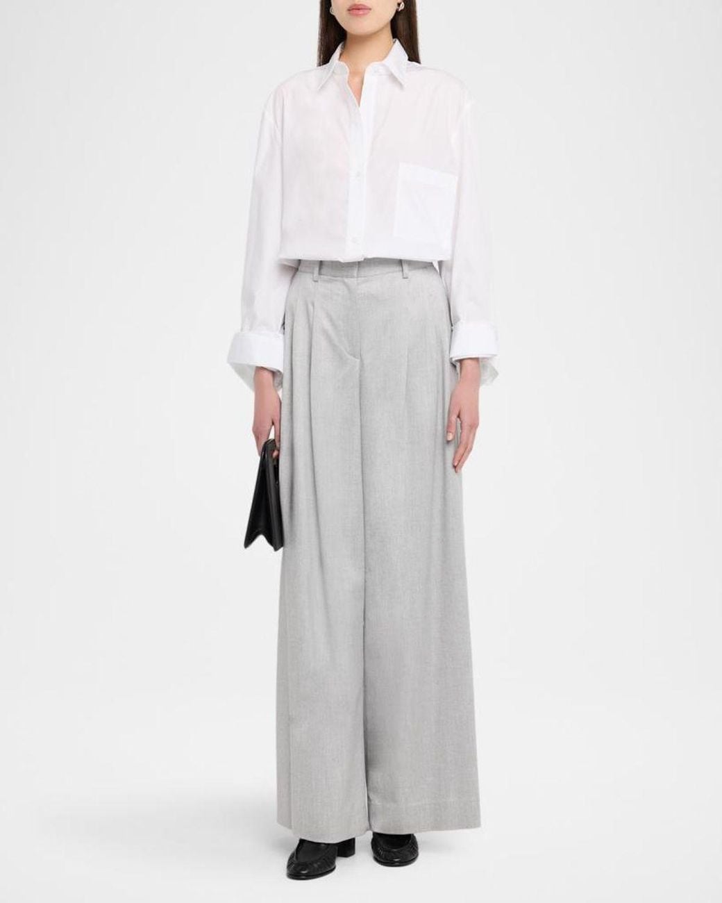 Twp White Avery Wool-Blend Trousers
