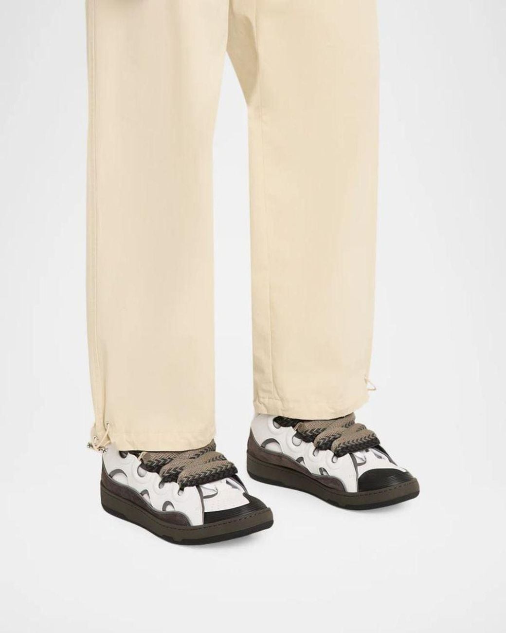 Lanvin Apos;S Curb Bicolor Sneakers in Gray for Men | Lyst