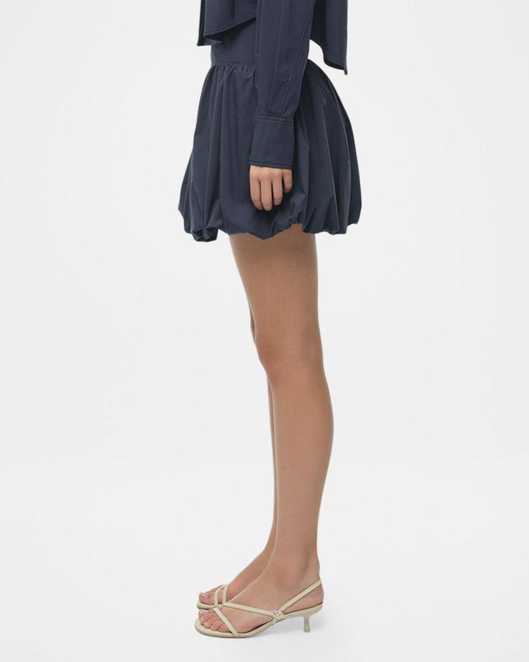 Jonathan Simkhai Blue Pippa Mini Bubble Skirt