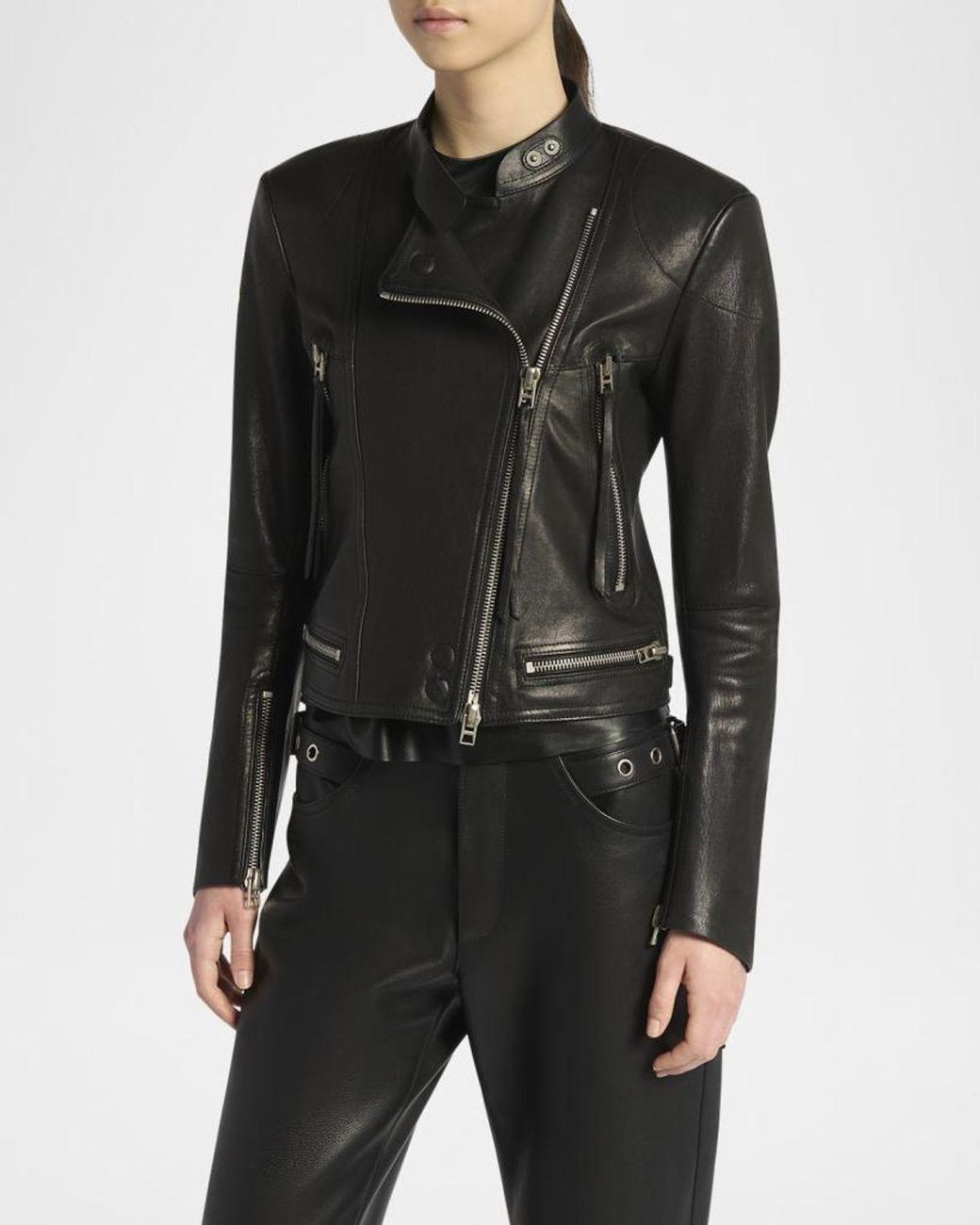 Tom Ford Black Leather Moto Jacket