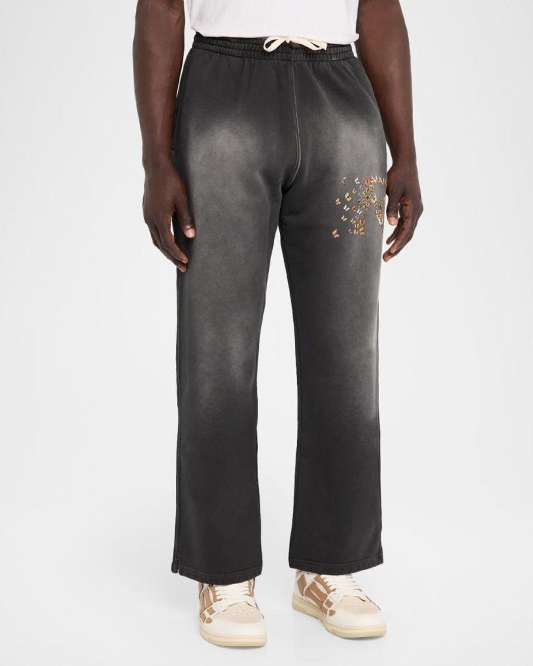 Represent Gray Apos;Butterfly Initial Cotton Sweatpants for men