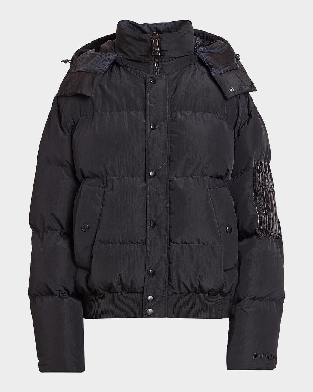 Balmain Black Apos;S Quilted Puffer Down Jacket for men