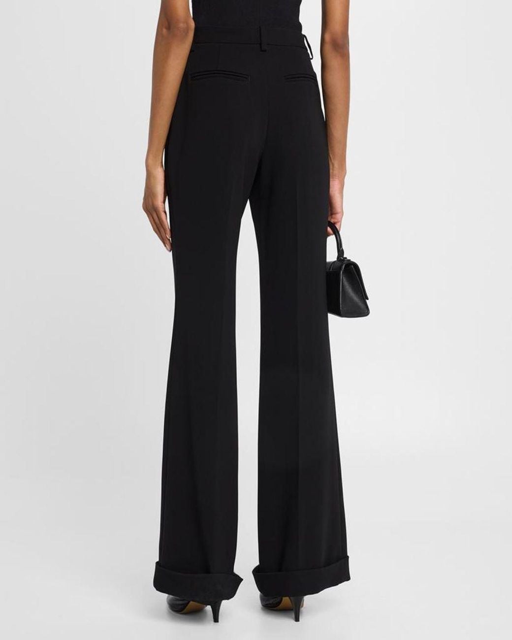 A.L.C. Black Max Cuffed Straight-Leg Pants