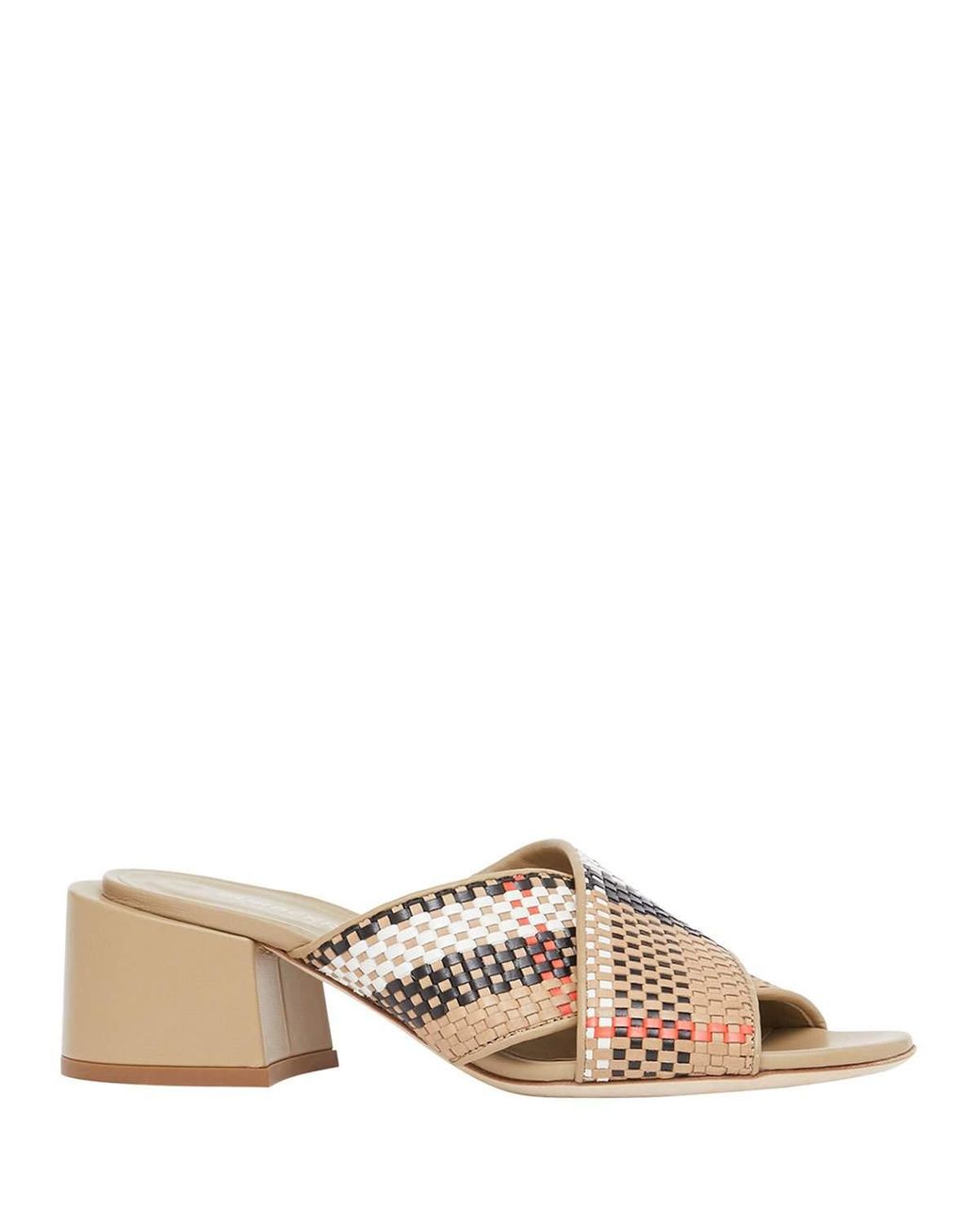 burberry women's ellendale woven slide sandals