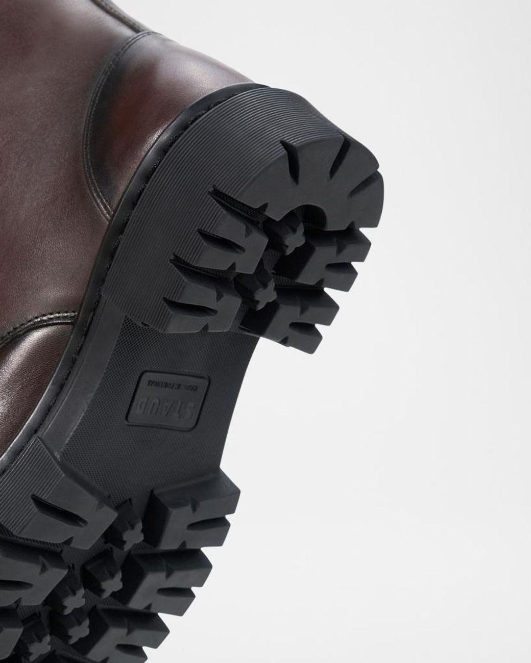 Staud Brown Henry Leather Combat Boots