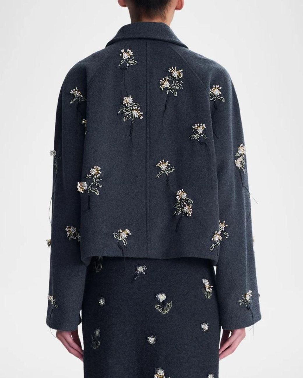 Jonathan Simkhai Blue Katya Embellished Jacket