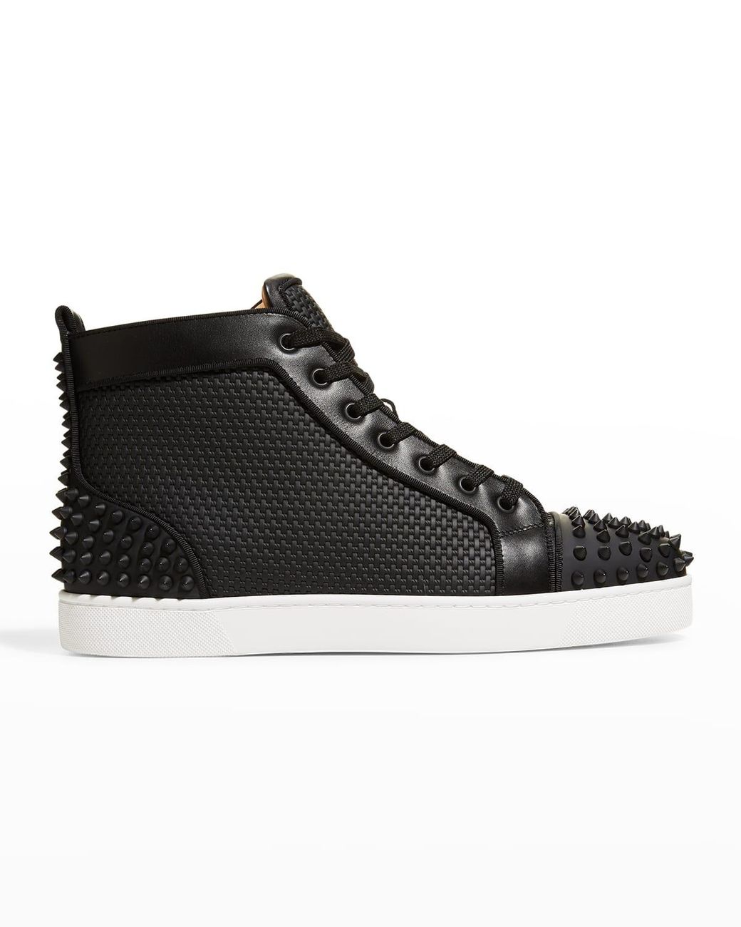 Lou Spikes - High-top sneakers - Calf leather - Black - Christian