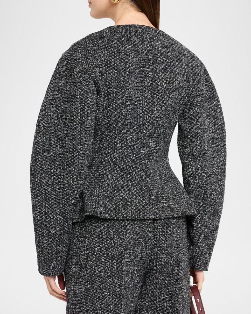 Et Ochs Gray Viktor Barrel-Sleeve Suiting Jacket